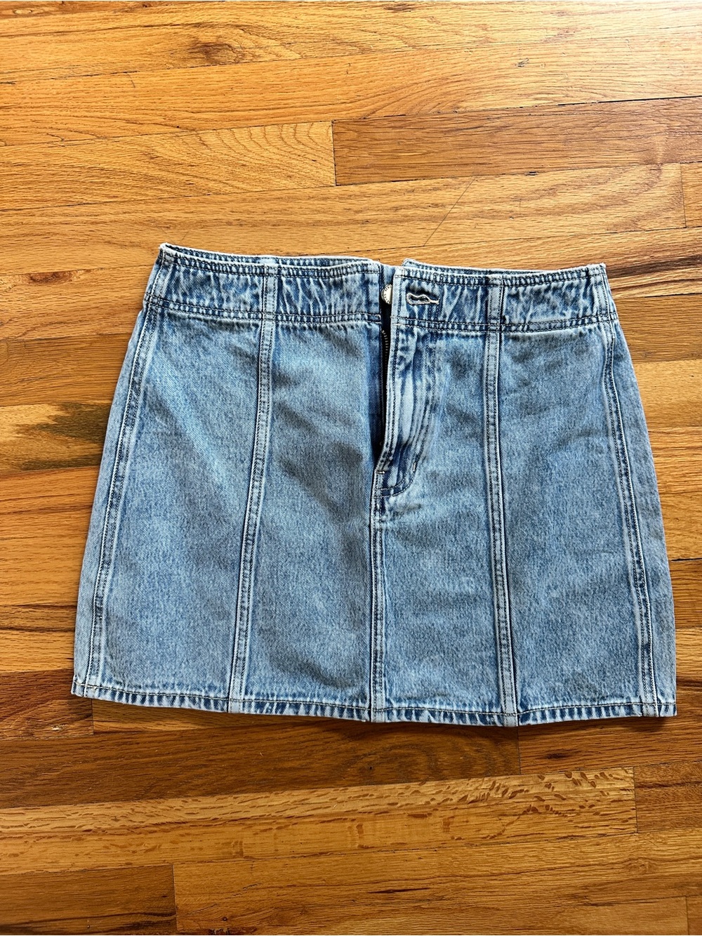 Veronica Beard Light Blue Denim Panel Mini Skirt